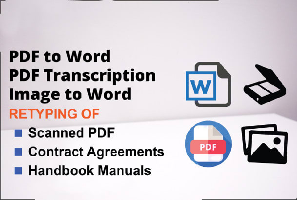 I will convert word to PDF and excel, PDF to word,excel and typing