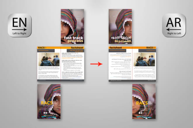 I will convert your layout design direction from english to arabic