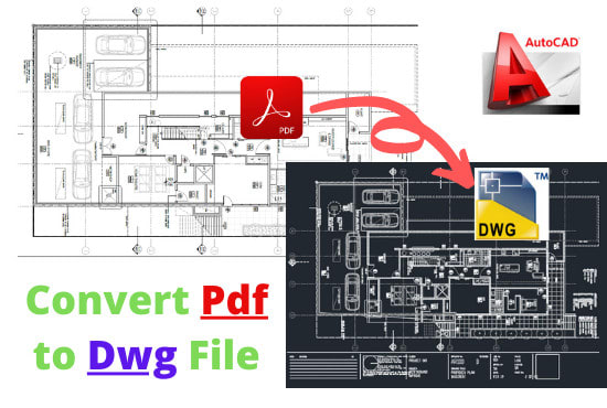 I will convert your pdf files to dwg files on autocad