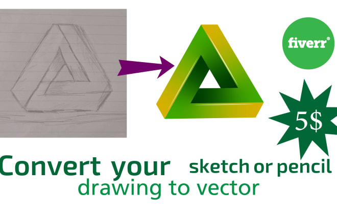 I will convert your sketch or pencil drawing to vector all revision free