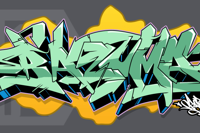 I will creat best name graffiti logo for you