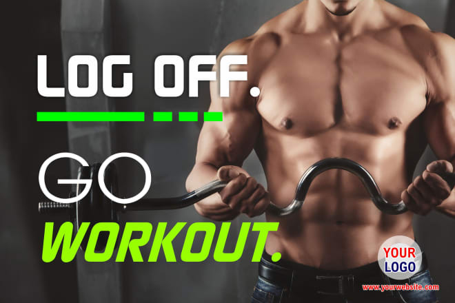 I will create 120 fitness workout quotes with your logo