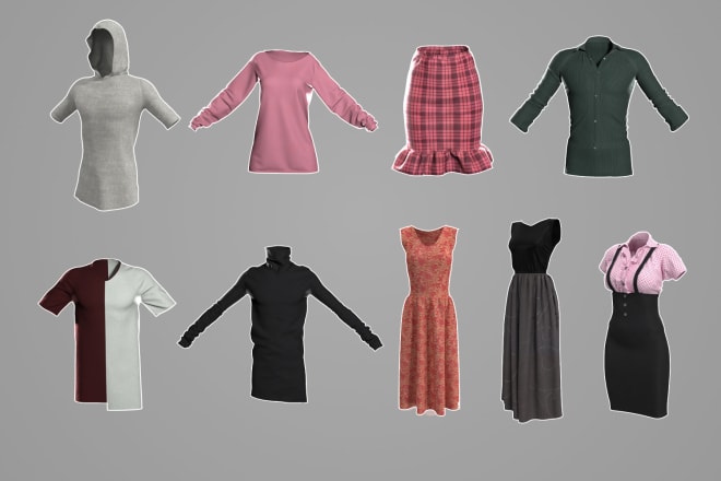 I will create 3d models of clothes