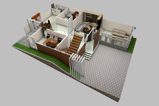 I will create 3d realistic floor plans