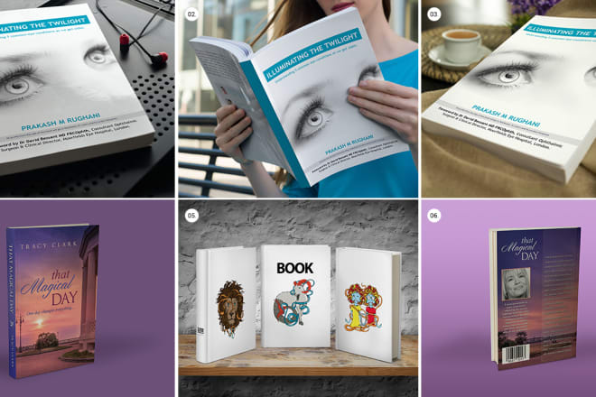 I will create 5 different 3d book covers from your flat cover