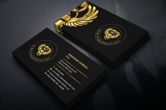 I will create a custom luxury business card design