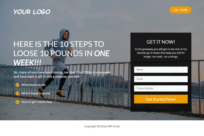 I will create a custom wordpress landing page or squeeze page