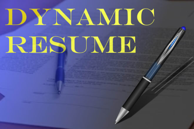 I will create a dynamic resume
