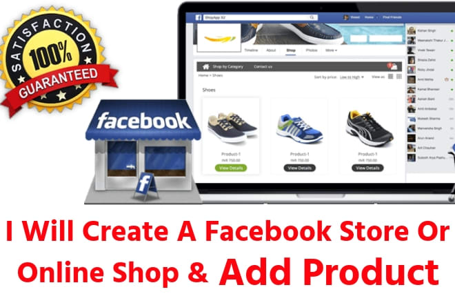 I will create a facebook store or online shop