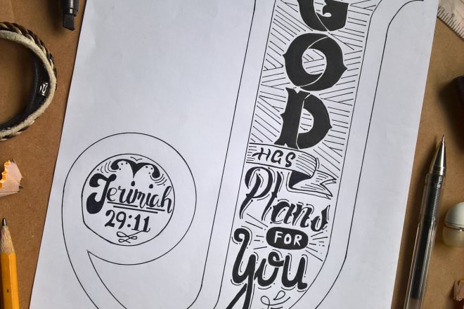 I will create a hand drawn typography and lettering design for you