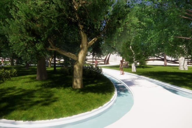 I will create a landscape, site plans, gardens in 2d or 3d