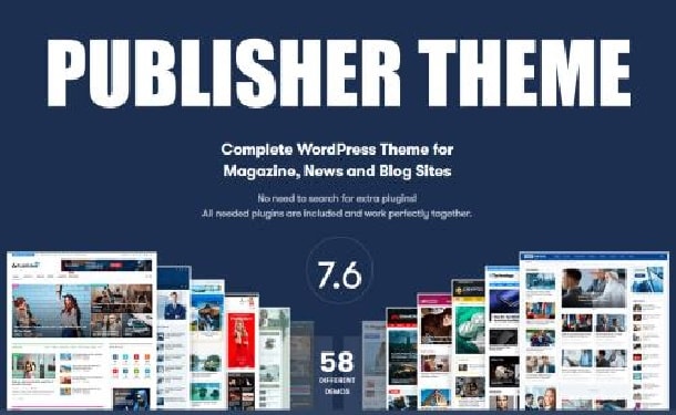 I will create a news, magazine or blog website with publisher theme on wordpress