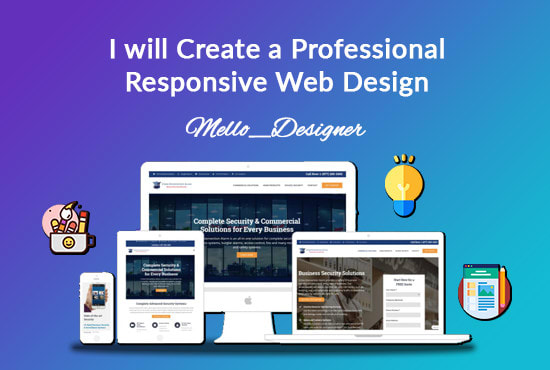 I will create a professional responsive psd web design