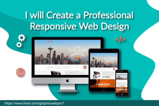 I will create a professional responsive web design