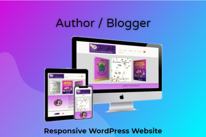 I will create a responsive author or blogger website in wordpress