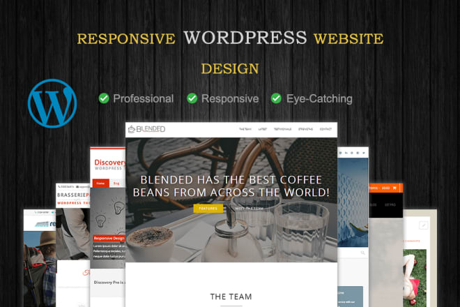 I will create a responsive wordpress website design for you in 1 day