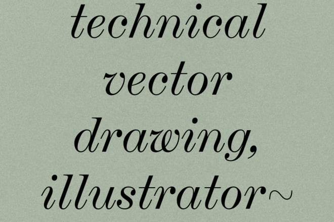 I will create a technical vector drawing on adobe illustrator