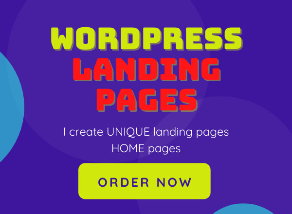 I will create a unique wordpress landing page in 1 day