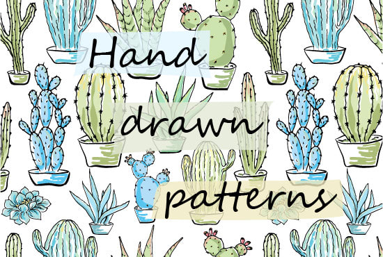 I will create a vector hand drawn seamless pattern