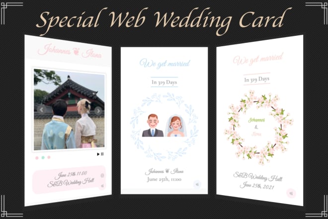 I will create a website for your wedding and host it