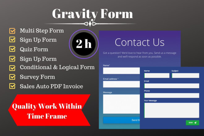I will create an advance responsive gravity form for wordpress site