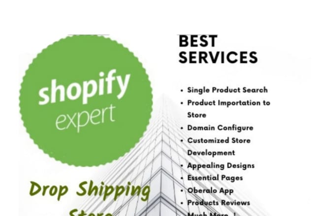 I will create an appealing shopify drop shipping store