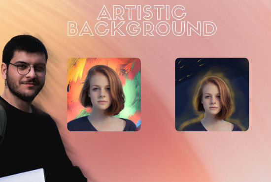I will create an artistic background for your photos