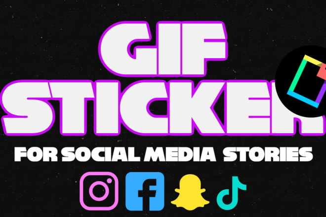 I will create an instagram stories sticker GIF for you