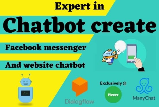 I will create an intelligent facebook messenger or website chatbot