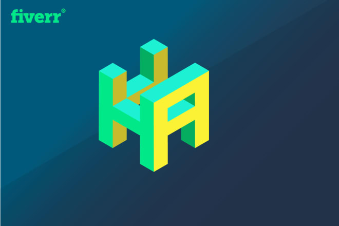 I will create an isometric logo from your initial name