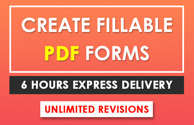 I will create and design PDF fillable form