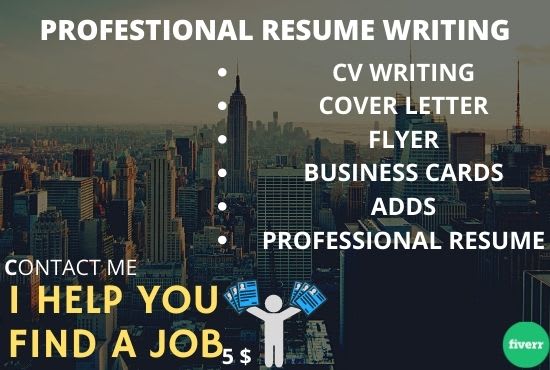 I will create and edit your business resume cover letter and flyers