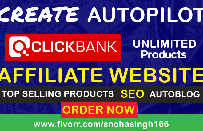 I will create automated clickbank affiliate website for passive income