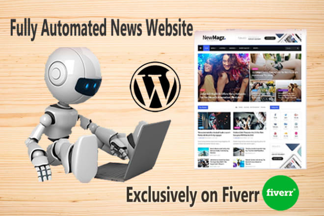 I will create automated news website that auto cash you