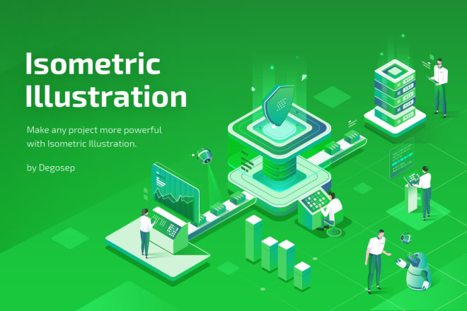 I will create awesome isometric illustrations