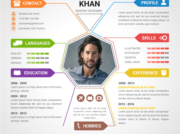 I will create best infographic resume CV design in 8 hours
