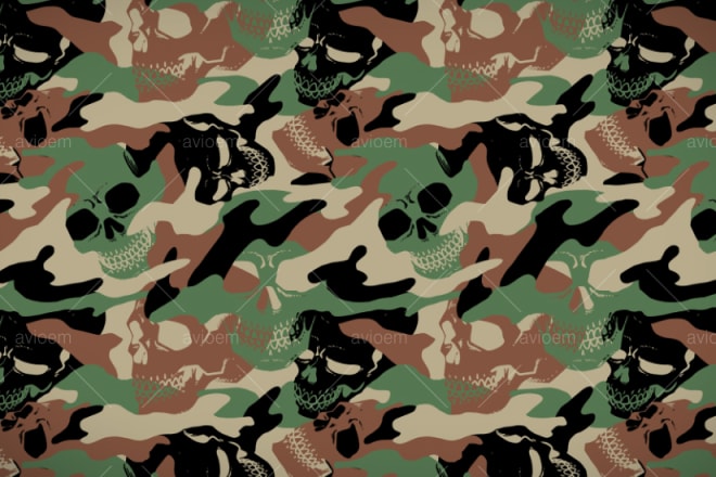 I will create camouflage seamless pattern in 1 day