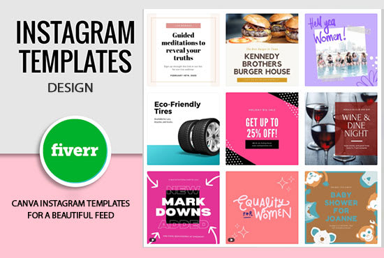 I will create canva instagram templates for a beautiful feed