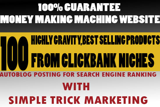 I will create clickbank affiliate website with the best niche and sales trick
