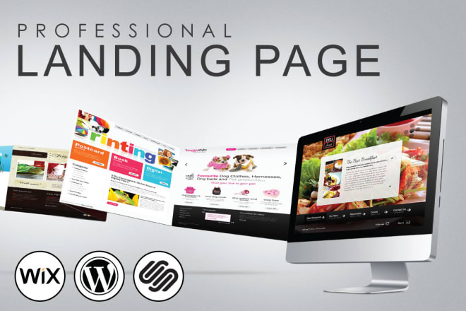 I will create cms based wix wordpress squarespace landing page