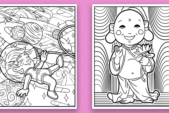 I will create custom coloring book pages for adults and kids KDP ok