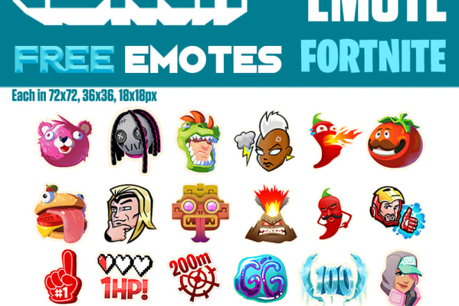 I will create custom fortnite themed twitch emote or badge