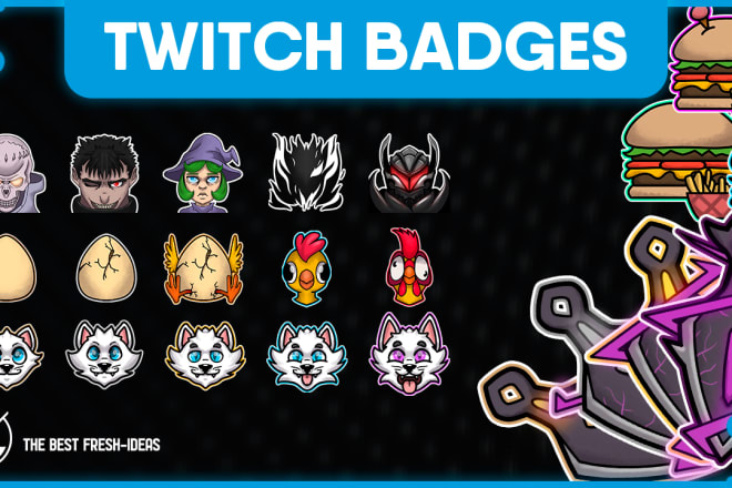 I will create custom sub badges for twitch