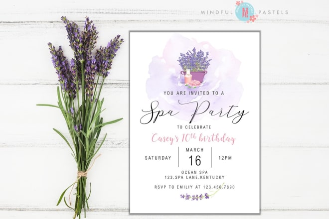 I will create customized ready to print party invitations