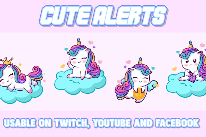 I will create cute twitch alerts