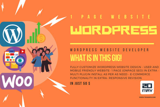 I will create, design ecommerce site on wordpress woocommerce