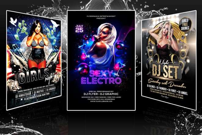 I will create dj,hip hop,club nights,event flyer or poster