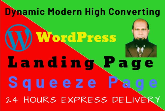 I will create dynamic modern wordpress landing page