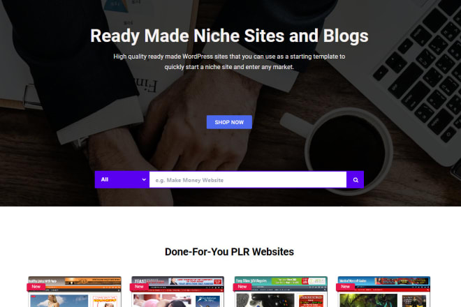 I will create ecommerce site selling plr blogs