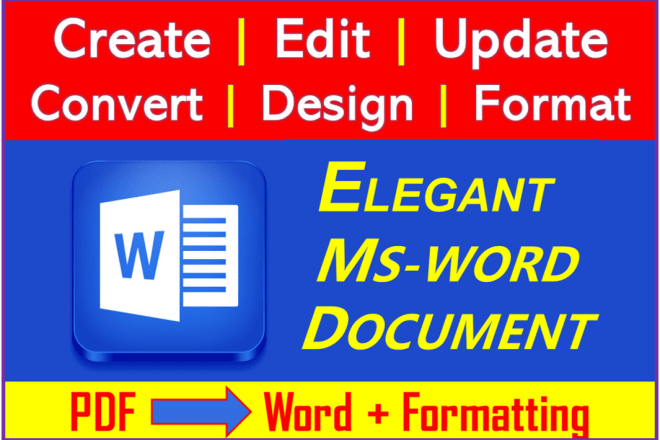 I will create edit format design convert microsoft word document PDF to word formatting